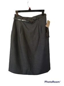 Falda de negocios vintage años 90 Counterparts Petites para mujer gris talla 12 EE. UU. NUEVA CON ETIQUETAS - Imagen 1 de 11