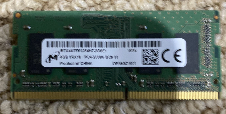 Micron 4GB PC4-21300 DDR4 2666 MHz SODIMM Laptop Memory RAM Lenovo - Image 1 of 1