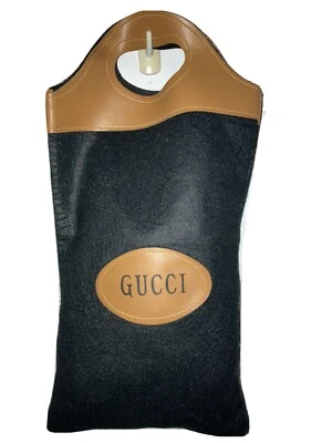 GUCCI Bolso de Mano Bolso sin asas Bolso sin asas Negro Lana Fieltro Foto 1 de 4