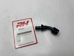 Redhorse Genuine OEM 2045-06-2 45 Degree AN/JIC Hose End Push Lock - Black - Picture 1 of 8