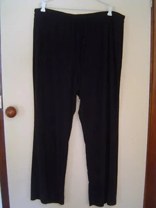 Quality Sue NEW!! STRETCHY PULL-ON BLACK NINA LEONARD PANTS Plus size 2X - Picture 1 of 5