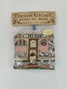 Vintage Country Kitchen Pine Scented Pot Holder Pet Shop Dogs Cats - Picture 1 of 4