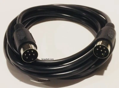 KRAY CABLES 6 ft Serial Cable for Commodore 64 C64 Disk Drive or printer 1541 1571 DIN 6 PIN