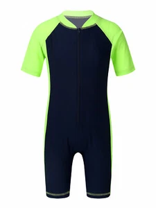 Girls Boy One Piece Rashguard Swimsuit UPF 50 Zipper Surfing Beach Swimming Suit - Picture 1 of 166