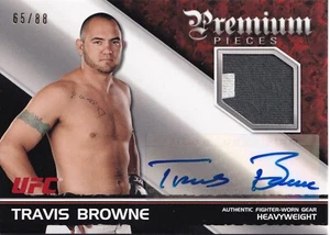 Travis Browne Signed 2012 Topps UFC Knockout Premium Pieces Relic Card APP-TB 88 - Picture 1 of 12