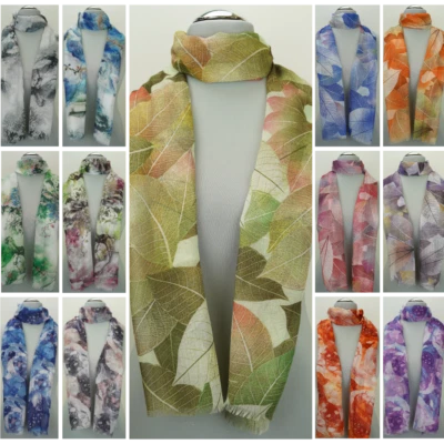 MARKENLOS Seide Damen Schal offen Halstuch Kopftuch Stola Tuch einfarbig mehrfarbig 2296ff