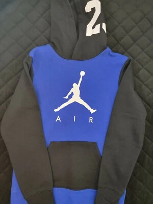 Sudadera con capucha Nike Jordan Jumpman negra/azul corredor para niños - talla S Foto 1 de 4