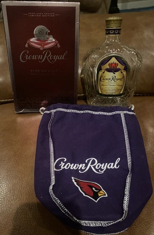 CROWN ROYAL Arizona Cardinals Empty BOTTLE BAG AND BOX 750 ML Cover