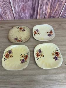 Vintage Limoges China Co. Made in the USA Golden Glow Pattern Plates 6” Set of 4 - Picture 1 of 5