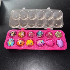 Hatchimals Colleggtibles 12-Pack Dozen in Pink Egg Carton Storage Case + Figures - Picture 1 of 2