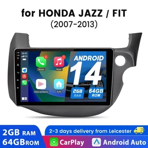 64G Android14 Car Stereo Radio WiFi Apple CarPlay GPS For Honda Fit Jazz 2009-13 - Picture 1 of 14
