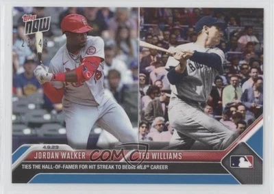 2023 Topps Now Blue /49 Jordan Walker Ted Williams #87 Rookie RC HOF - Image 1 of 2