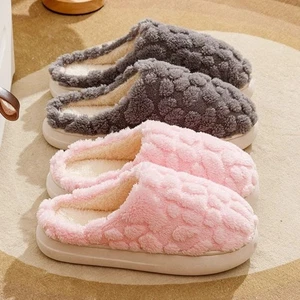 Soft Warm Plush Slippers Non-Slip Cotton Slippers  Unisex Couple's - Picture 1 of 25