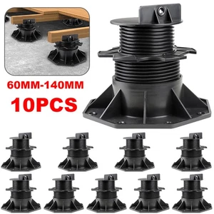 10PCS Adjustable Decking Pedestal-Riser Support Floor Leveller 60mm-140mm UK - Picture 1 of 12