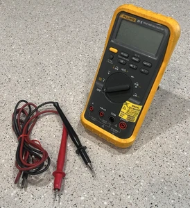 Fluke 87-V 87V Handheld Digital Multimeter Bundle with Leads and Shock Case - Picture 1 of 9