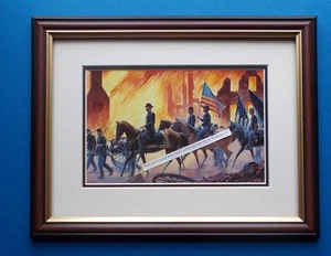 AMERICAN CIVIL WAR PRINT FRAMED - Picture 1 of 1