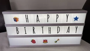 Cinema Box Led Light Letters + Emojis Party Decoration - Picture 1 of 4