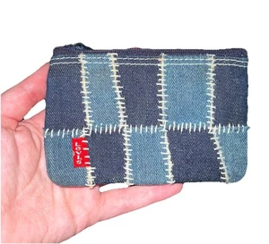 Portafoglio donna Y2k Levis blu portamonete patchwork retrò - Foto 1 di 1