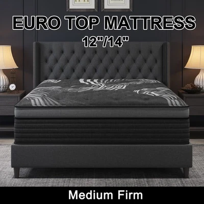 12"Twin Full Queen King Size Gel Memory Foam Spring Mattress In A Box MediumFirm - Image 1 of 4