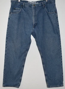 Gander Mountain Jeans 42x30 Mens Flannel Lined Straight Leg 100% Cotton Blue - Picture 1 of 13