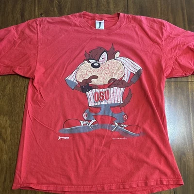 Camisa vintage Jostens TAZ Ohio State Buckeyes años 90 talla XL Looney Tunes Buckeyes Foto 1 de 4