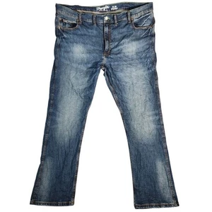Pantalones de mezclilla Wrangler retro ajustados rectos azules para hombre 44x33 - Imagen 1 de 14