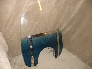 Cyclear Clear w/Blue Tint M321AS6 Motorcycle Windshield 24" x 18" w/Hardware - Picture 1 of 22