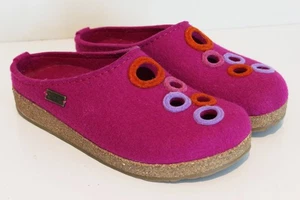 Haflinger Pink Bubble Wool Slippers Clogs Germany EU Size 39 US Womens 8 - Picture 1 of 9
