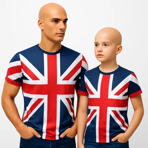 Union Jack T-Shirt Unisex 100% Cotton  Kids & Adults – Crew Neck  Same Day  POST - Picture 1 of 6