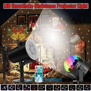 Christmas Snowflake Projector Lights Colorful 12 Patterns LED Projection Lamp US - Picture 1 of 72
