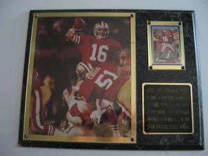 JOE MONTANA #16 - TRADING CARD/PLAQUE FRAMED/MOUNTED - 15" X 12" - Picture 1 of 2