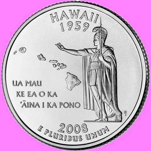 2008 D Hawaii State Quarter Statehood Denver~ Uncirculated 2nd Cover