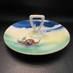 Anique Noritake Morimura scena fiume India con manico centrale skyline Gange - Foto 1 di 10
