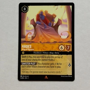 Hades 5/204 Disney Lorcana The First Chapter Regular Rare Card NM - Foto 1 di 2