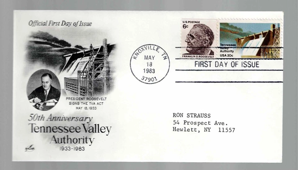 US Scott #2042, First Day Cover 5/18/83 Knoxville COMBO Tennessee Valley - Image 1 of 1