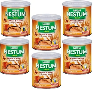 6 Pack Nestle Nestum Honey Wheat Cereal Grains, Vitamin A, C, Probiotics 10.5 oz - Picture 1 of 24