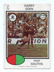 1975 Nrl Rugby League Scanlens (110) Harry EDEN Souths - Bild 1 von 2