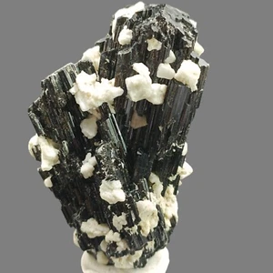 Schorl Tourmaline calcite crystal specimen - home decor crystal - reiki healing - Picture 1 of 6