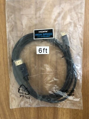 6FT MICRO HDMI to STANDARD HDMI High Speed with Ethernet Cable  - Image 1 of 3