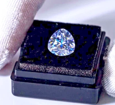 3.20 Ct Trillion Cut Lab-Grown CVD Diamond D FL Clarity EGL Certified Gems 5OSN - Image 1 of 4
