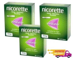 Nicorette 15 mg Inhalator 20 Patronen - 3er-Pack - Ablaufdatum 06/2026 - Bild 1 von 1