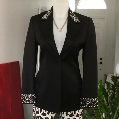 GIANNI VERSACE wool blazer w/ Swarovski crystals size IT 38 from F/W 1998 - Image 1 of 4