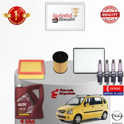 Filtres Kit D'Entretien Huile Bougies Opel Agila 1.2 I 16V Twinport 59KW À 2005 - Photo 1/2