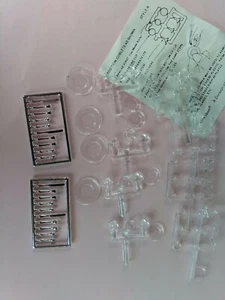 Dollhouse Miniature Clear Chrysnbon 4 Set Dishes & Stemware + Silverware 1:12 - Picture 1 of 3