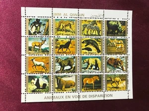 VAE - UMM AL QIWAIN 1972 -Animaux en voie de Desprirat.- Mini Sheet 16 st.-gest. - Picture 1 of 2