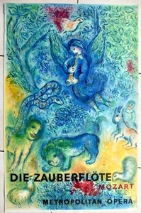 MARC CHAGALL Lithographie Velin Bögen Original 1. Zustand DIE ZAUBERFLÖTE MOZART - Bild 1 von 13