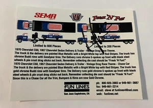 M2 Machines Sema 2017 Signed Promo Card Sean Taylor 1970 Chevrolet C50 - Picture 1 of 2