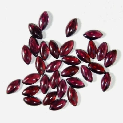 Großhandel Menge 8x4mm Marquise Cabochon Natürlicher Granat Lose Kalibriert E... - Bild 1 von 4