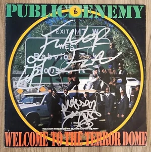 Public Enemy Signed Welcome To The Terror Dome Vinyl Record Album LEGENDS RAD - Picture 1 of 1