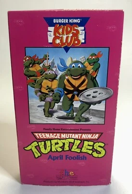 Teenage Mutant Ninja Turtles Burger King Kids Club VHS Movie 1990 Vintage TMNT - Image 1 of 4